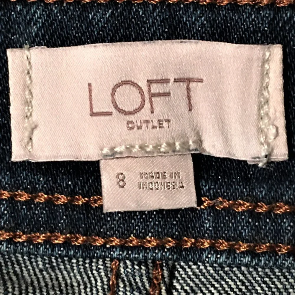 LOFT Nautical Inspired Button Front Denim Skirt - Picture 8 of 11